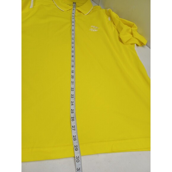 Antigua Golf Polo Shirt AGA Tour Yellow White Size XL Short Sleeve - Picture 7 of 10